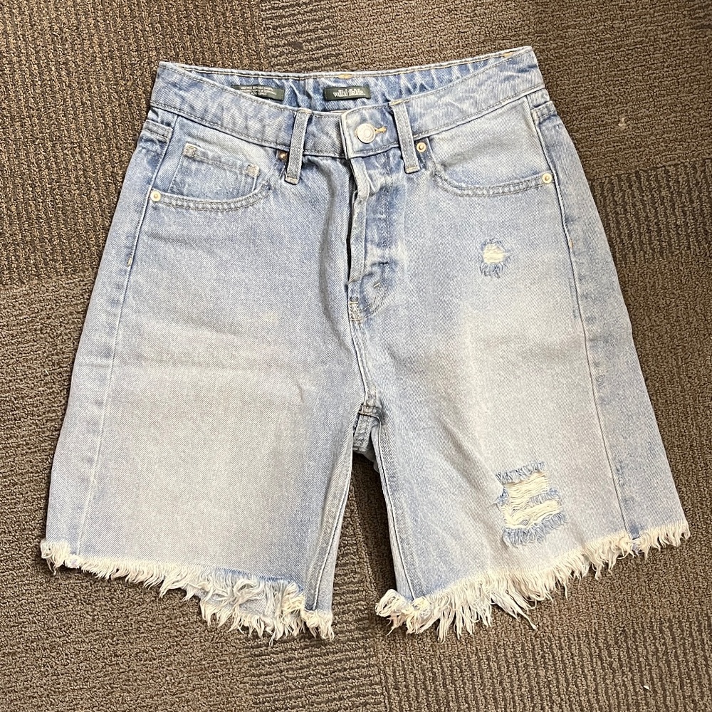 Wild Fable Super-High Rise Utility Bermuda Jean Shorts Size 0